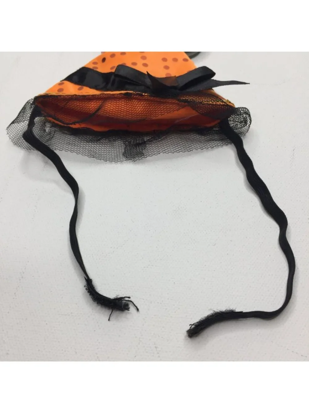 Rubies Pet Shop Black Orange Witch Halloween Hat Sparkle Bling Med SM Medium
